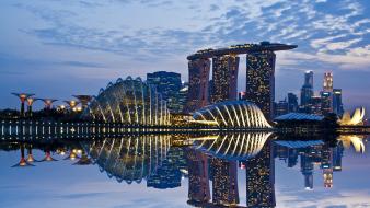 Cityscapes skylines singapore wallpaper