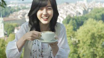 Depth of field lim soojung black hair wallpaper