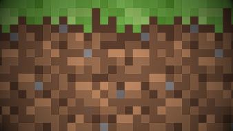 Grass pixels dirt minecraft wallpaper