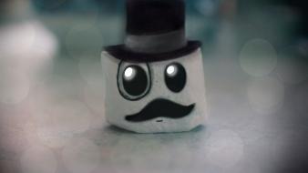 Moustache top hat sir wallpaper