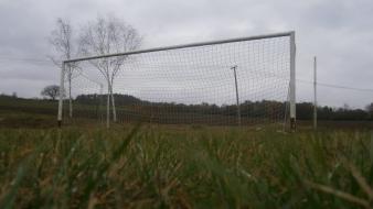 Serbia football field goal village abandoned net wallpaper