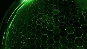 Green droid dna hexagon wallpaper