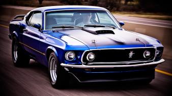 Chrome ford mustang motion antique fastback speed wallpaper