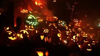 Halloween pumpkins jack-o-lanterns wallpaper