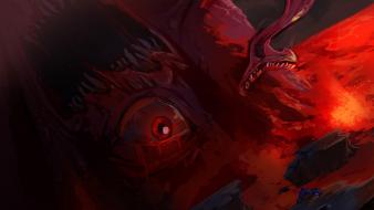Video games monsters wall flesh terraria fan art wallpaper
