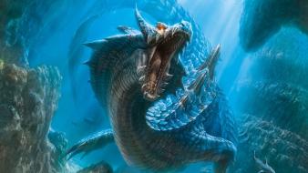 Art artwork lagiacrus monster hunter 3 underwater wallpaper