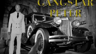 Black and white old cars gangster peter