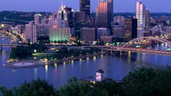 Cityscapes point pennsylvania pittsburgh cities wallpaper