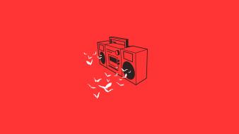 Minimalistic music radio boombox recorder wallpaper