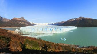 Mountains landscapes nature argentine ice water