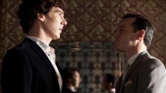 Sherlock holmes benedict cumberbatch moriarty andrew scott bbc wallpaper