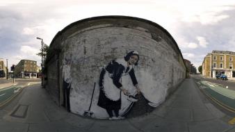 Banksy street art wallpaper