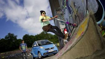 Cars graffiti urban smart fortwo coupe wallpaper