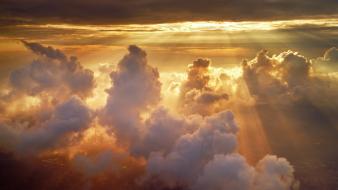 Clouds sun heavenly wallpaper