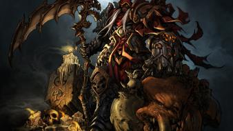 Skulls video games scythe darksiders armor artwork wallpaper