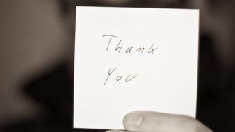 Text notes writing thank you message wallpaper