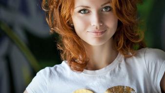 Women redheads faces wallpaper