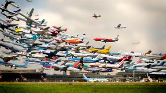 Aircraft airports cities wallpaper