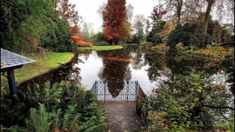 Landscapes trees france ponds europe james lapett autumn wallpaper