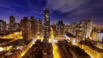 Light streets night town york wallpaper