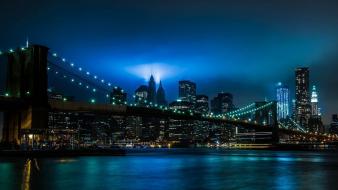 Lights brooklyn york city night wallpaper