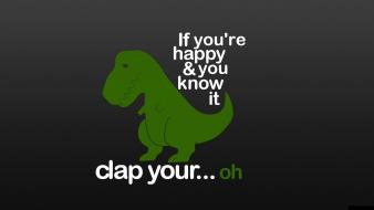 Minimalistic dinosaurs humor funny typography wallpaper