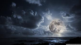 Nature moon watermark wallpaper