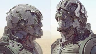 Robots futuristic mech concept art future soldier wallpaper