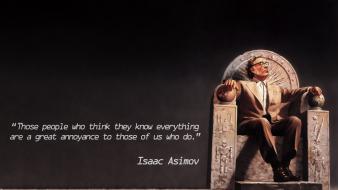 Writers engraving isaac asimov with glasses thrones wallpaper