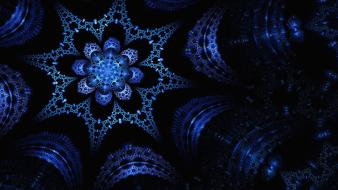 Abstract blue fractal wallpaper