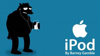 Apple inc. ipod the simpsons barney gumble wallpaper