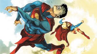 Dc comics superman supergirl cover wallpaper
