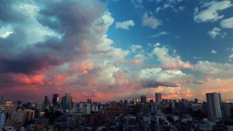 Sunset japan clouds tokyo cityscapes skies