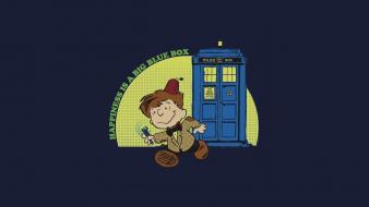 Tardis peanuts happiness doctor who boxes big blue wallpaper