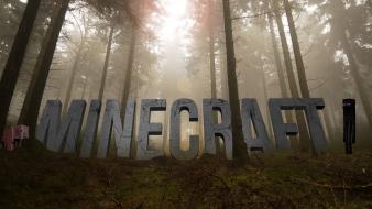 Video games forest minecraft wallpaper