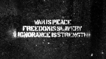 War quotes peace 1984 george orwell strength ignorance wallpaper