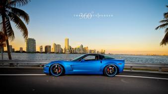 Blue cars vehicles corvette three sixty forged wallpaper
