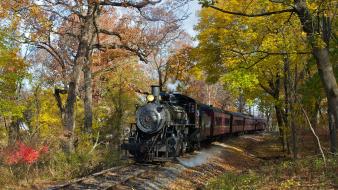 Nature trees trains steam train wallpaper