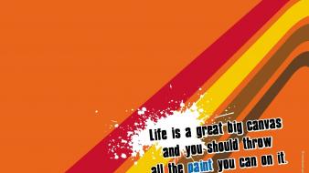 Quotes paint life motivation wallpaper