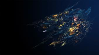 Abstract blue digital art wallpaper