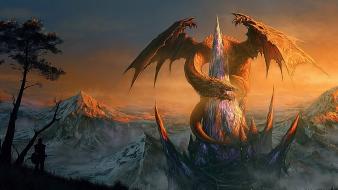 Fantasy dragons art wallpaper