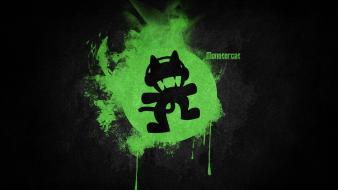 Green black music logos simple monstercat electronic wallpaper
