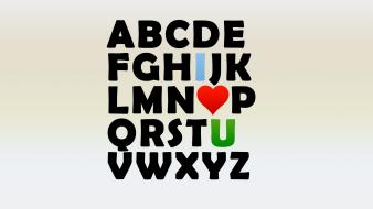 Love text alphabet wallpaper