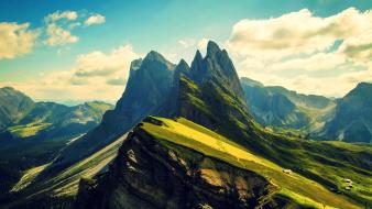 Mountains landscapes peak skies wallpaper