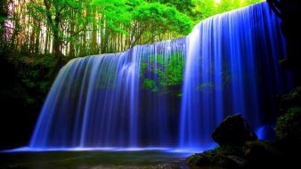 Nature long exposure waterfalls wallpaper