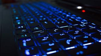 Razer blue lights computers keyboards msi wallpaper