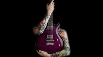 Tattoos black guitars background arms wallpaper