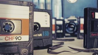 Cassette tape wallpaper