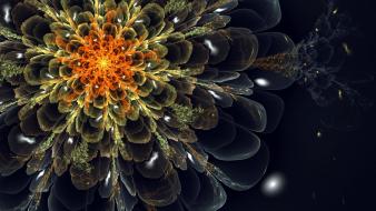 Flowers fractal art wallpaper