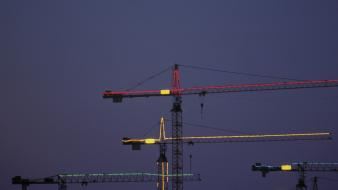 Light cityscapes night architecture europe cranes wallpaper